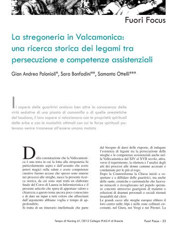 La stregoneria in Valcamonica - Collegio IP.AS.VI. di Brescia