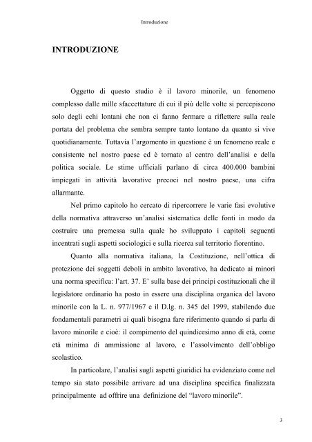 Lavoro minorile: aspetti giuridici e analisi della realtà ... - Cgil Toscana