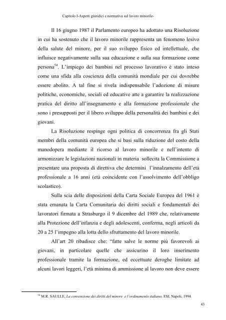 Lavoro minorile: aspetti giuridici e analisi della realtà ... - Cgil Toscana