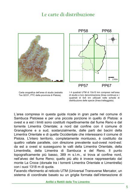 Anfibi e Rettili delle Tre Limentre - Provincia di Pistoia