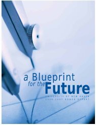 a Blueprint - University of New Haven