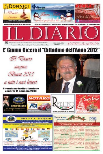 Il Diario augura Buon 2013 a tutti i suoi lettori - Il Diario di Castrovillari