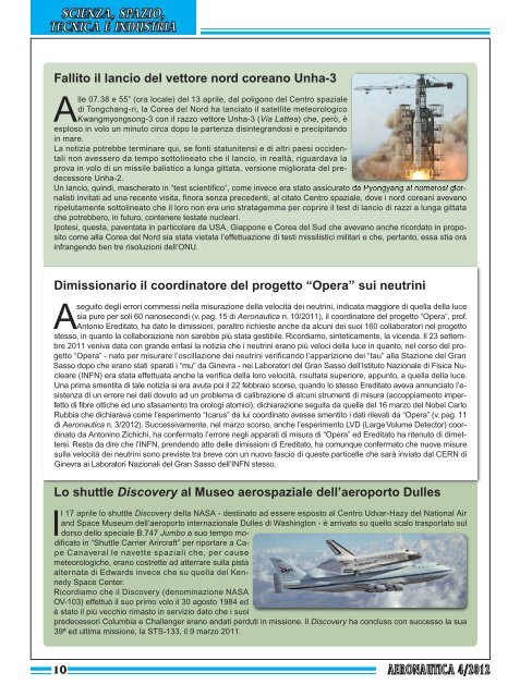 Anno LVII - N.4 APRILE 2012 - Associazione Arma Aeronautica ...