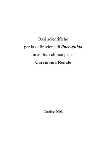 Carcinoma Renale - Istituto Superiore di Sanità