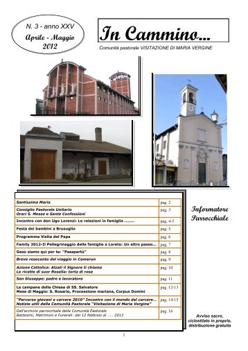 In cammino n°3 2012 - Comunità Pastorale "Visitazione di Maria ...