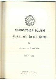 Bilimsel Yazı Özetleri (1 defa görüntülendi) - Mikrobiyoloji Bülteni