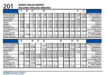 201 BOZEN-TERLAN-MERAN BOLZANO-TERLANO-MERANO - sasa