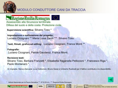 Modulo conduttore cani da traccia - St.E.R.N.A