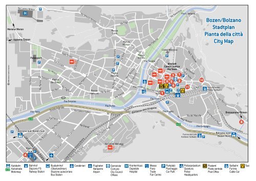 Bozen/Bolzano Stadtplan Pianta della città City Map Bozen/Bolzano ...