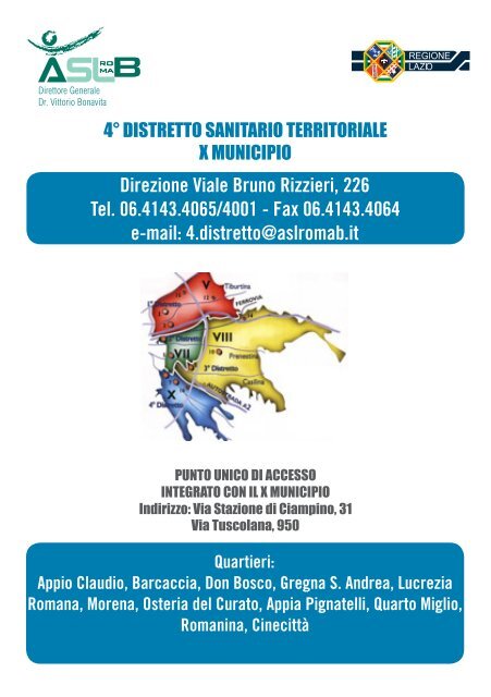 Direzione Viale Bruno Rizzieri, 226 Tel. 06.4143 ... - ASL Roma B