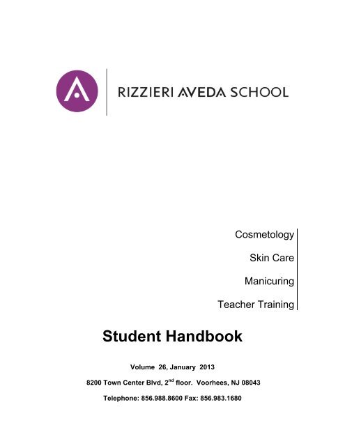 Student Handbook - Rizzieri Aveda School