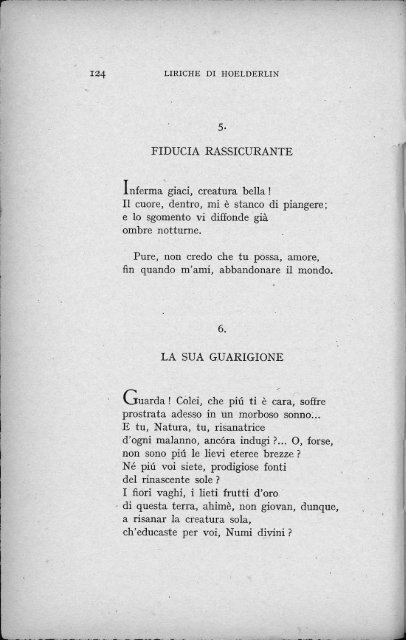 La lirica di Hoelderlin. Riduzioni in versi italiani. Saggio biografico e ...