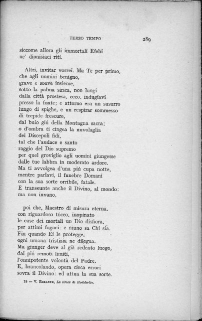 La lirica di Hoelderlin. Riduzioni in versi italiani. Saggio biografico e ...