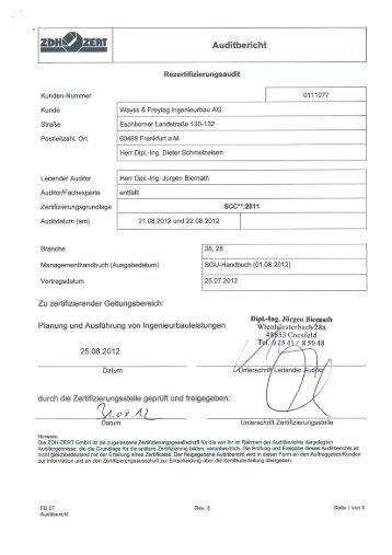 Auditbericht SCC.pdf - Wayss & Freytag Ingenieurbau AG