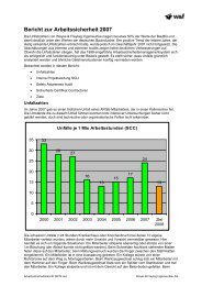 Bericht zur Arbeitssicherheit 2007 - Wayss & Freytag Ingenieurbau AG