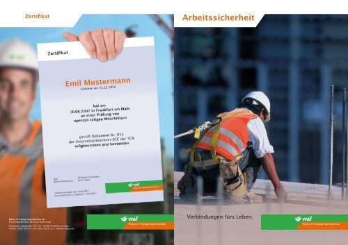 Arbeitssicherheit - Wayss & Freytag Ingenieurbau AG