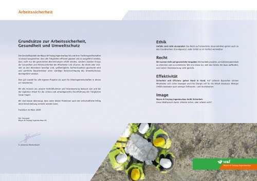 Arbeitssicherheit - Wayss & Freytag Ingenieurbau AG
