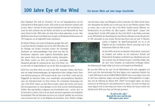 Willkommen an Bord - Eye of the Wind