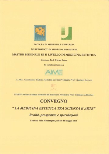 Elio Pinchera - Medicina Estetica Università di Roma Tor Vergata