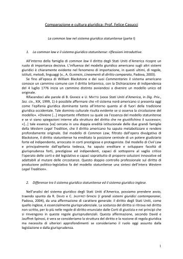 common law USA 1.pdf - Università del Sannio