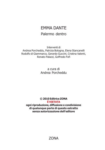 Emma Dante. Palermo dentro - Zona Editrice