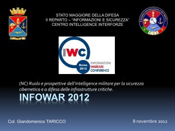 InfoWar 2012 - Intelligence Militare