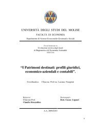 “I Patrimoni destinati: profili giuridici, economico-aziendali e contabili”.