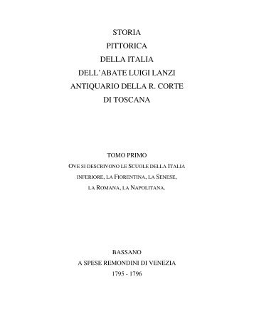 Storia pittorica dell'Italia - Fondazione Memofonte