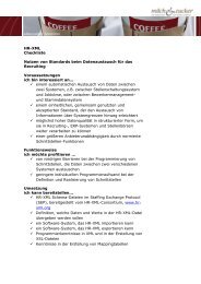 HR-XML Checkliste Nutzen von Standards beim ... - Milch & Zucker AG