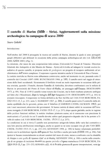 2. Gelichi S., Il castello di Harim - Archeologia Medievale Venezia
