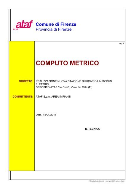 COMPUTO METRICO - Ataf