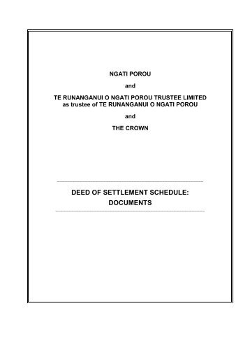 deed of settlement schedule: documents - Terabyte Interactive