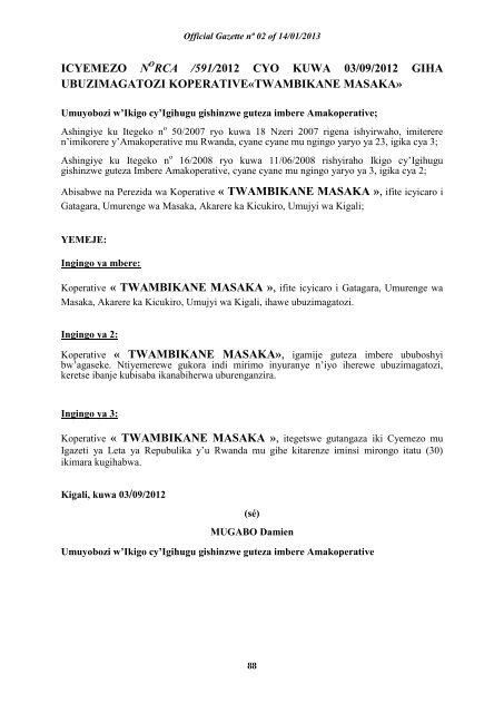 Ibirimo/Summary/Sommaire page/urup. - Mifotra