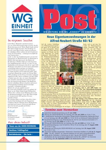 Ausgabe 27 (Juni 2008) - WG Einheit