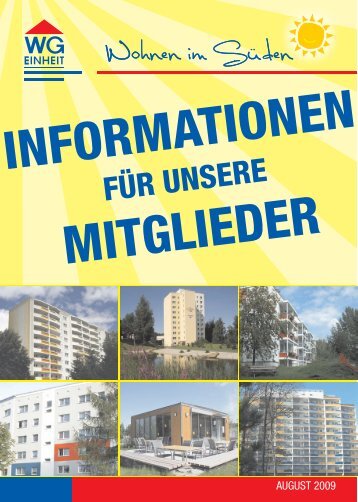 Informationen für unsere Mitglieder September 2009 - WG Einheit