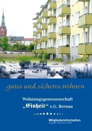 Wohnungsgenossenschaft „EINHEIT“ eG Bernau - WG Einheit Bernau