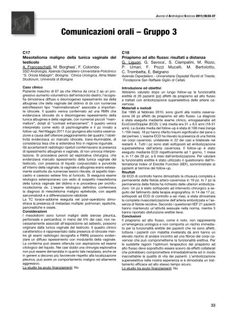 ANDROLOGICAL SCIENCES - Jas - Journal of ANDROLOGICAL ...