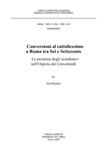 Conversioni al cattolicesimo a Roma tra Sei e Settecento. La ... - Doria