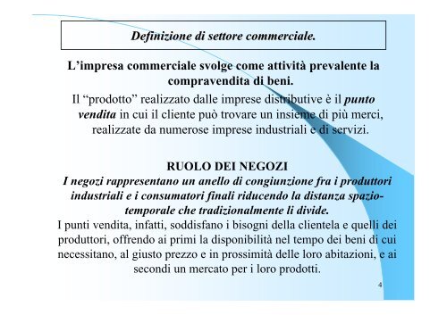 definizione di servizio commerciale