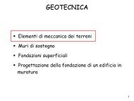 GEOTECNICA - Facoltà di Ingegneria