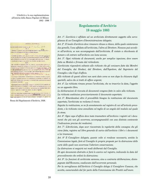 L'Archivio Storico (PDF 1.2 Mb) - Banca Popolare di Milano