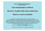 4 ciclo idrogeologico ricarica riserve