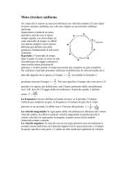 Moto circolare uniforme - Lezioni di astronomia