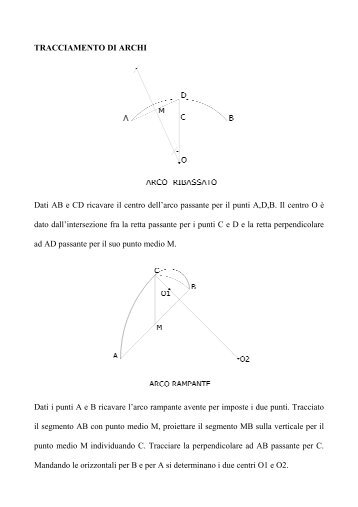 TRACCIAMENTO DI ARCHI Dati AB e CD ricavare il ... - I blog di Unica
