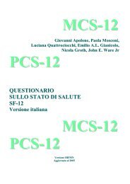 QUESTIONARIO SULLO STATO DI SALUTE SF-12 - Crc.marionegri ...
