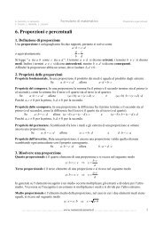 6. Proporzioni e percentuali - Matematica - Matematicamente.it