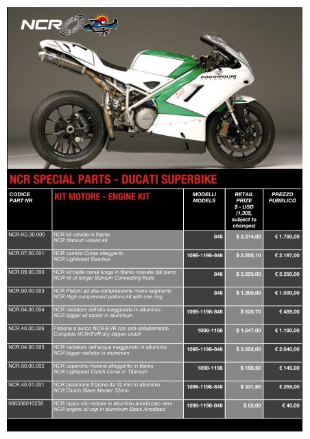 ncr special parts