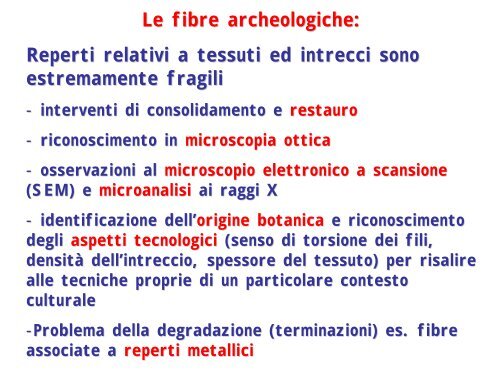 Le piante come fonte di materiali