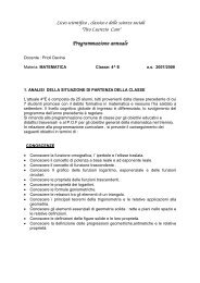 Programmazione annuale - Liceo 