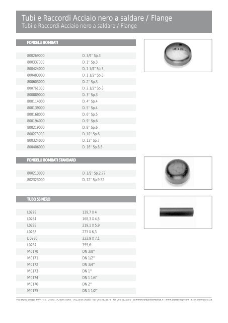 Tubi e Raccordi Acciaio nero a saldare / Flange - dierre shop